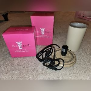 Pink Zebra Warming Base and Warming Shade NEW